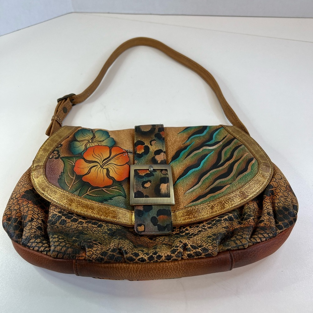 Anuschka Hand-Painted Shoulder Bag - Picture 8 of 13